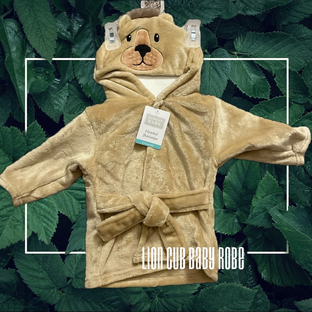 Lion Cub Baby Bath Robe. New, never worn or washed!